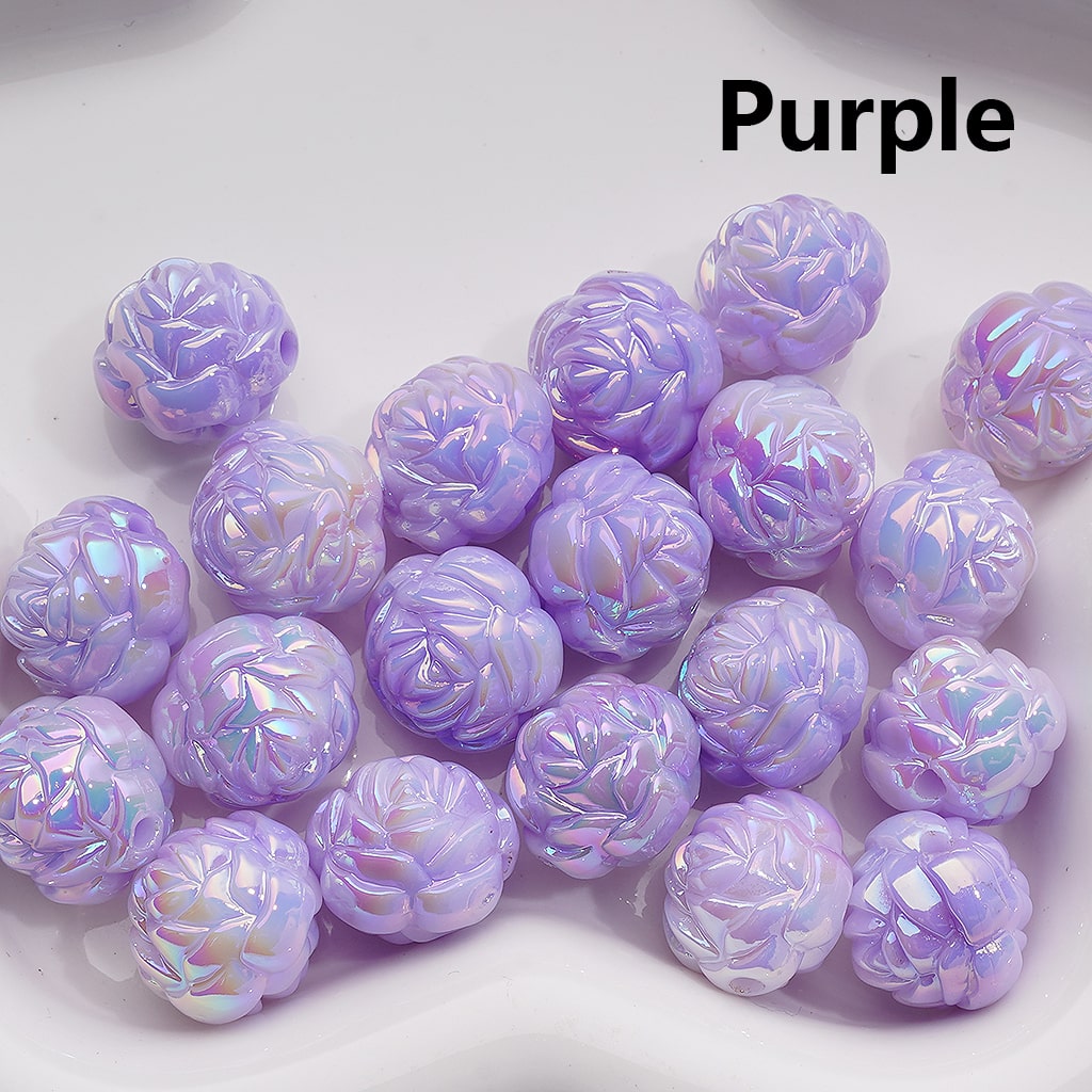 Luminous Cute Rose Flower UV Coating Acrylic Bead 16MM (Single Color is available for 200pcs Whole bag)