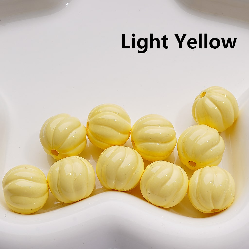 Pumpkin Halloween Acrylic Beads Stoving Varnish Solid Color 16MM (Single Color is available for 200pcs Whole bag)