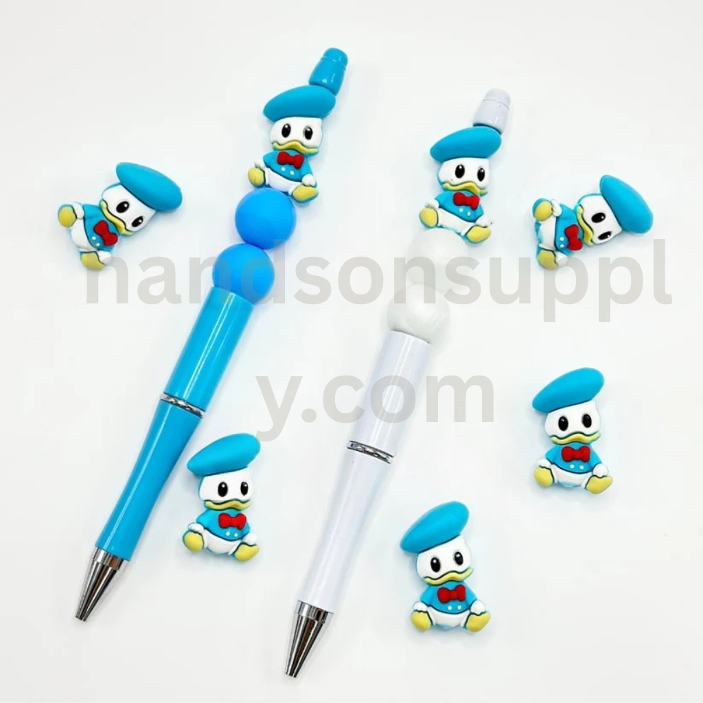 3D Donal Duck Classic Animation Style Cartoon Silicone Focal Beads