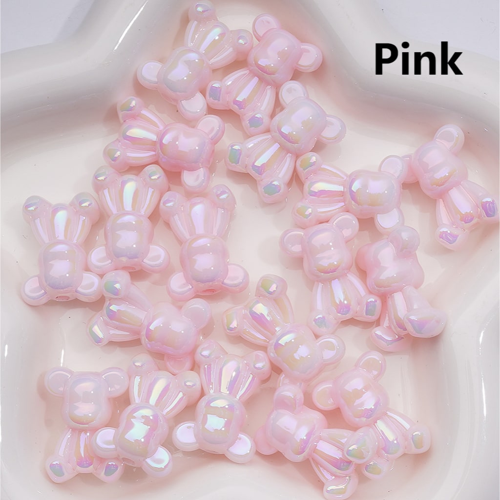 Luminous Cute Bearbrick Gloomy UV Coating Acrylic Beads 18*24MM (Single Color is available for 200pcs Whole bag)