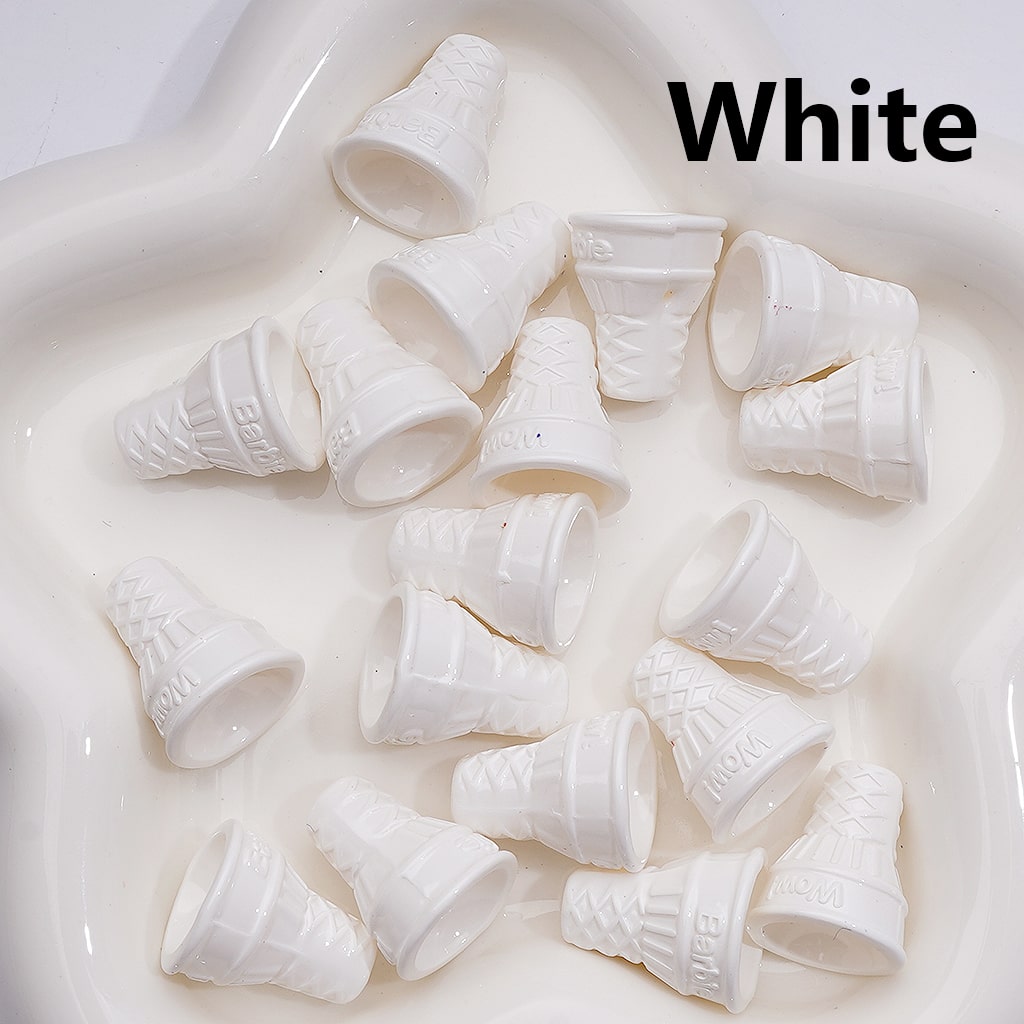 Cute Ice Cream Cone Acrylic Beads, 21*18MM (Single Color is available for 200pcs(Whole bag))