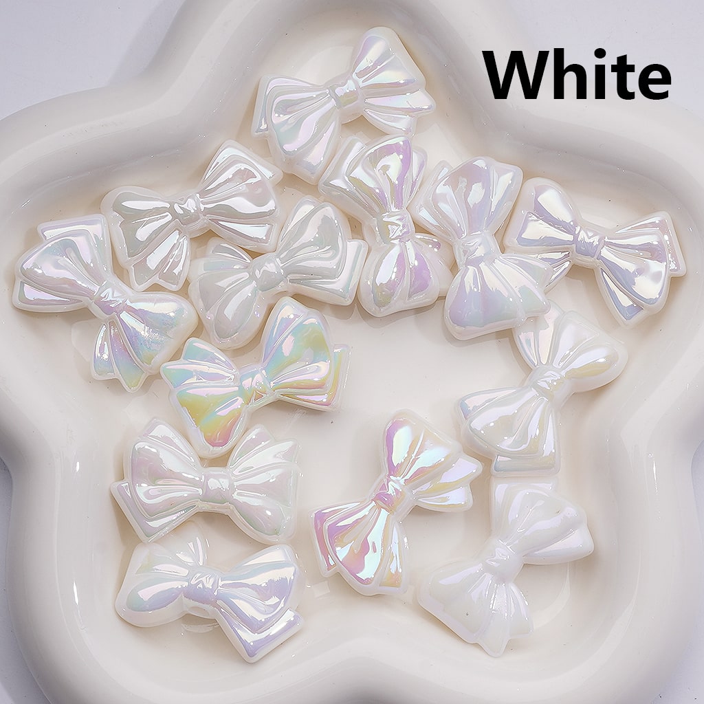 Luminous Bowknots UV Coating Acrylic Bead 32*22MM (Single Color is available for 200pcs Whole bag)