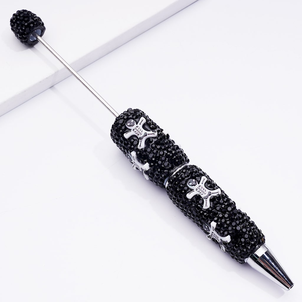 Ghost Pumpkin Clown Halloween Series Black Rhinestones Beadable Clay Pens