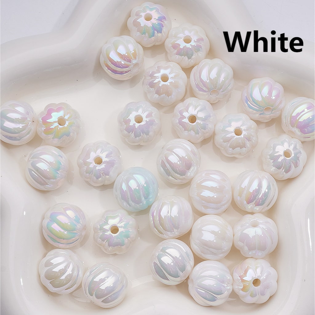 Luminous Cute Pumpkin UV Coating Acrylic Bead 16MM (Single Color is available for 200pcs Whole bag)