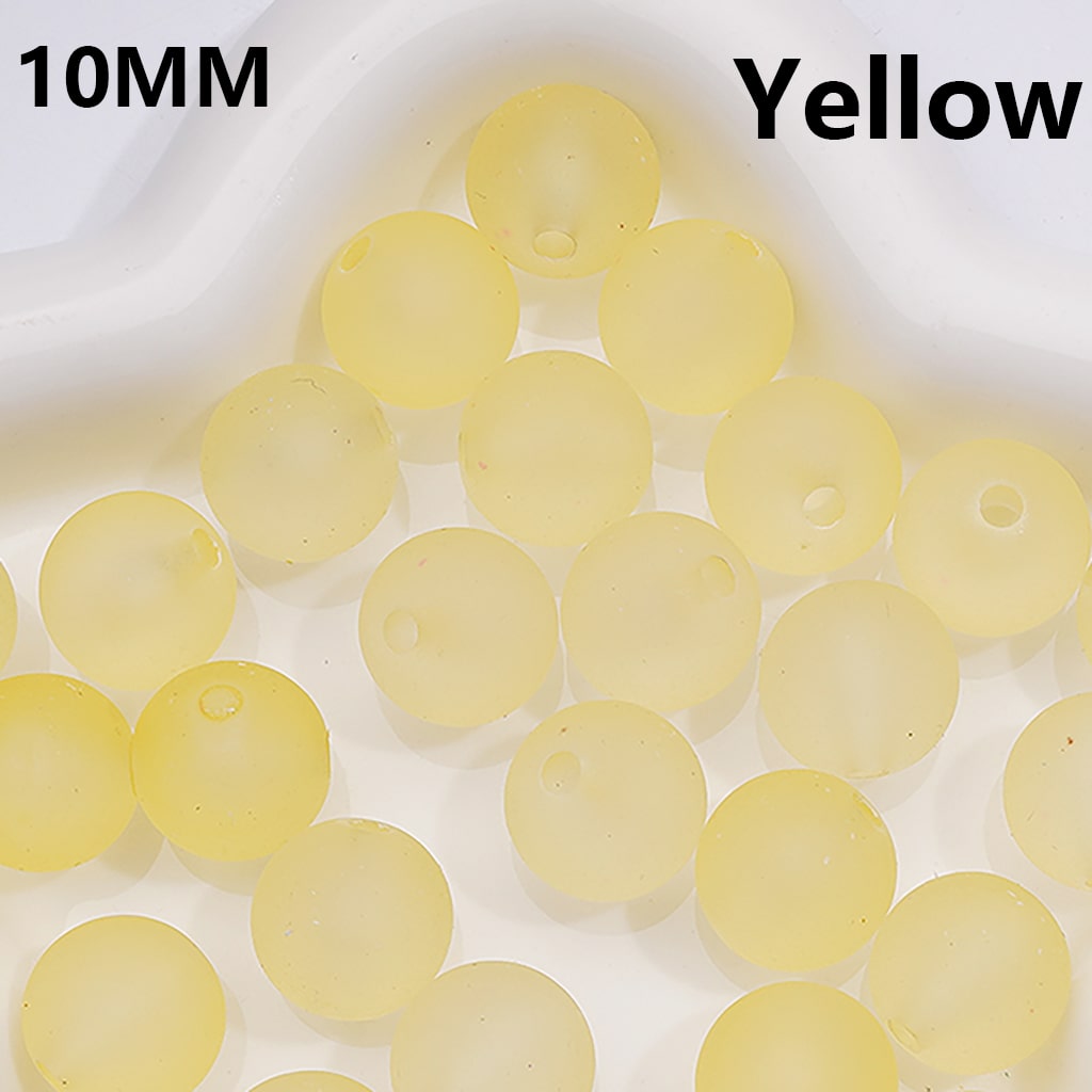 Multi-Color Translucent Frosted Matte Round Acrylic Beads 10MM, (Single Color is available for 900pcs(Whole bag))
