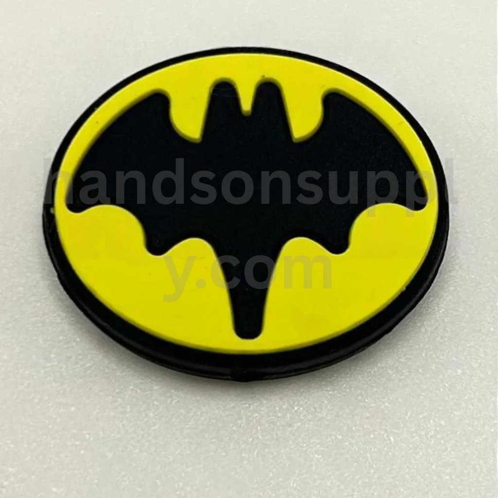 Superhero Bat Design Ellipse Shape Comic Theme Silicone Focal Beads