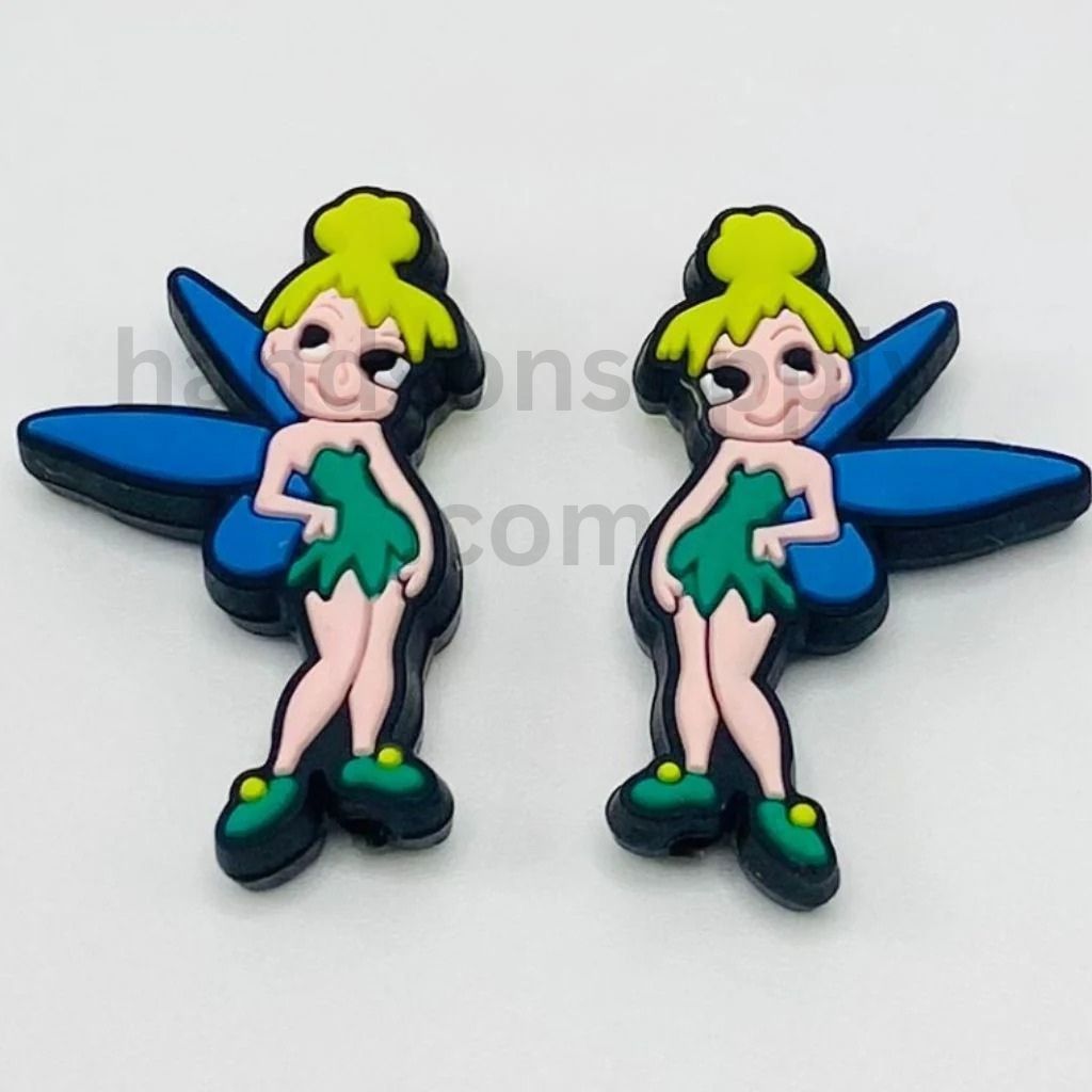 Adorable Whimsical Flying Girl Cartoon Silicone Focal Beads