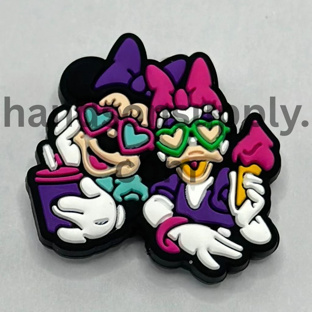 Boy and Girl Duck Silicone Focal Beads Random Mix