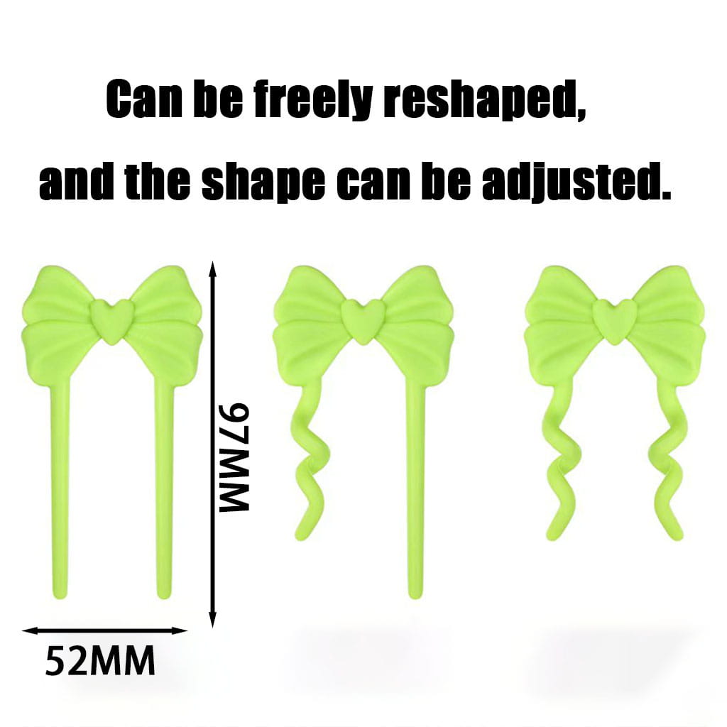 3D Elegant Black Bowtie with Heart Design Flexible Silicone Focal Beads, 97*52MM (Video Usage Instructions)