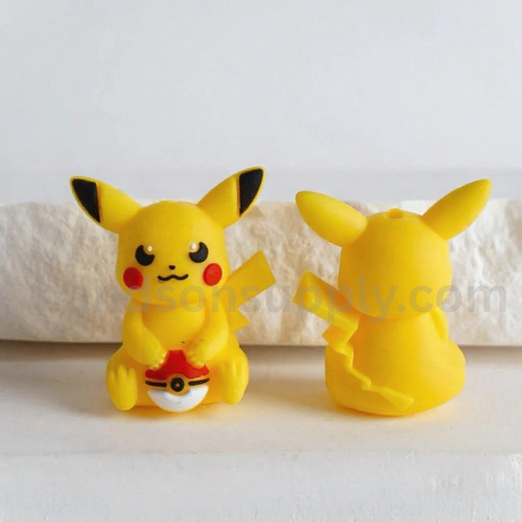 Pikach Lots Bear Alie Disne Pokemo 3D Cute Stitc Toy Stor Silicone Focal Beads