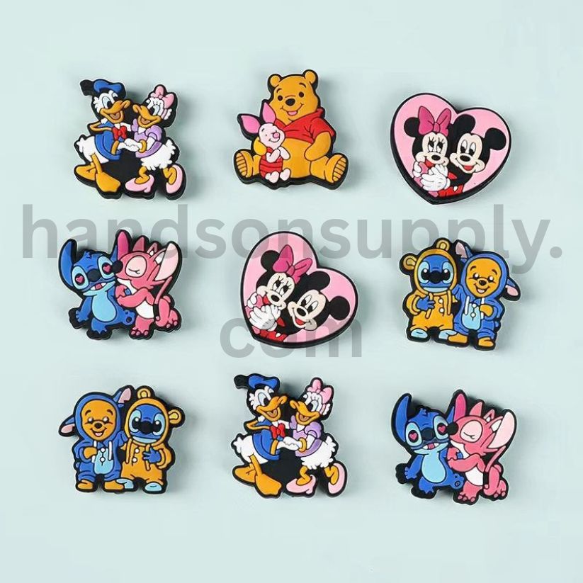 Stitch Lilo & Stitch Mickey & Minnie Mouse Winnie the Pooh & Piglet Donald Duck & Daisy Angel cartoon character Silicone Focal Beads