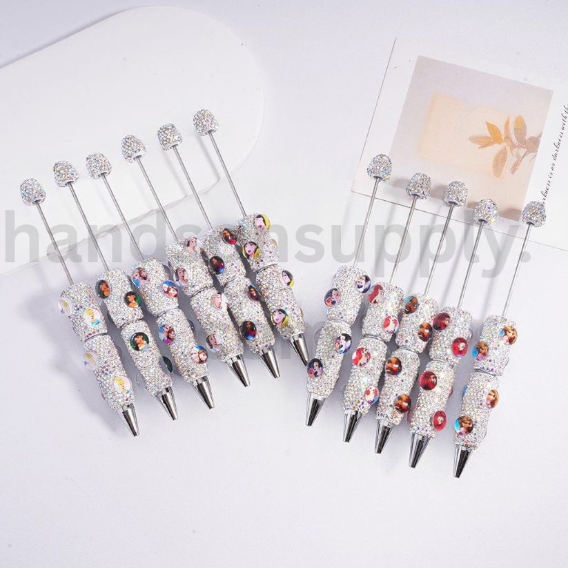 Royal Princess Glam Beadable Clay Pen with Black & AB Rhinestones Random Mix