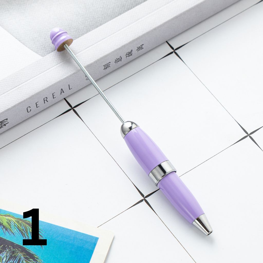 Handy Metal Beadable Pens Short Round Curvy 120mm Beaded Pens
