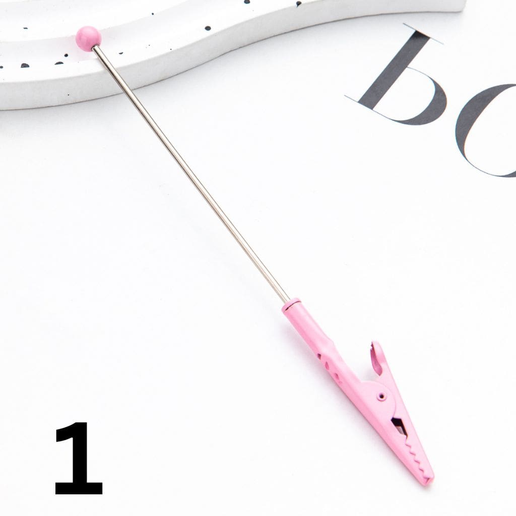 Alligator Clips Beadable Random Mix and Silver Color 138mm