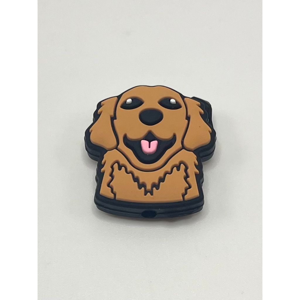 Golden Retriever Dog Silicone Focal Beads