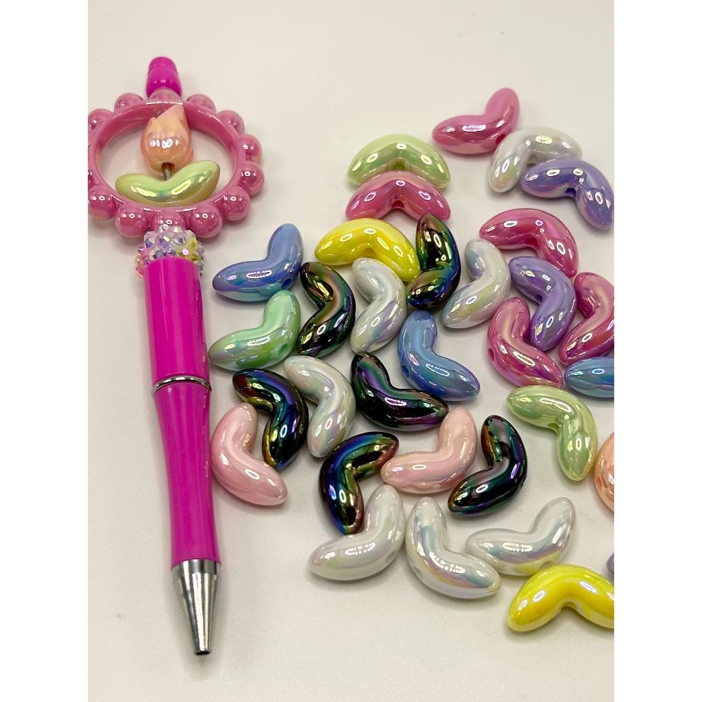 Rose Tulip Flower Random Mixed Color Acrylic Beads
