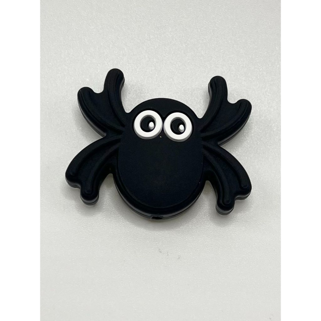 Spider Crawly Black Silicone Focal Beads
