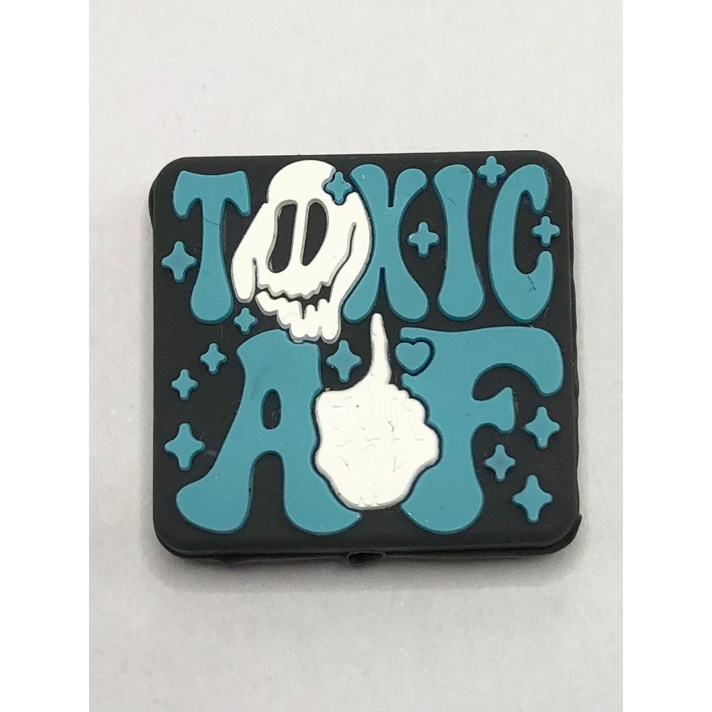 Ghost with Toxic Af Silicone Focal Beads