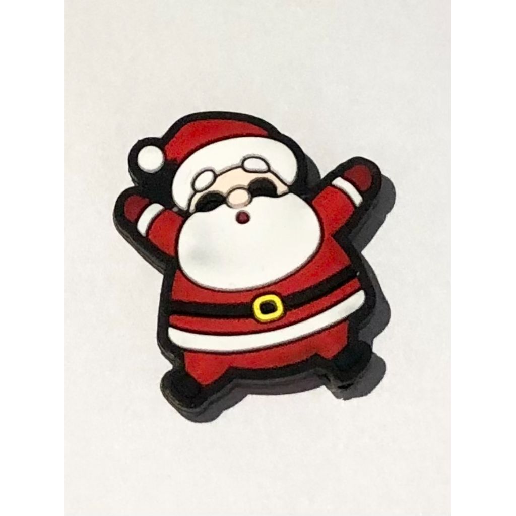 Chubby Christmas Santa Claus Silicone Focal Beads