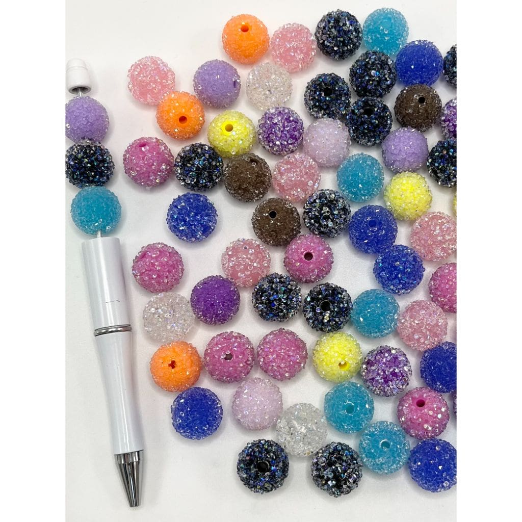 AB Color Hard Sugar Acrylic Beads, 16mm Random Mix