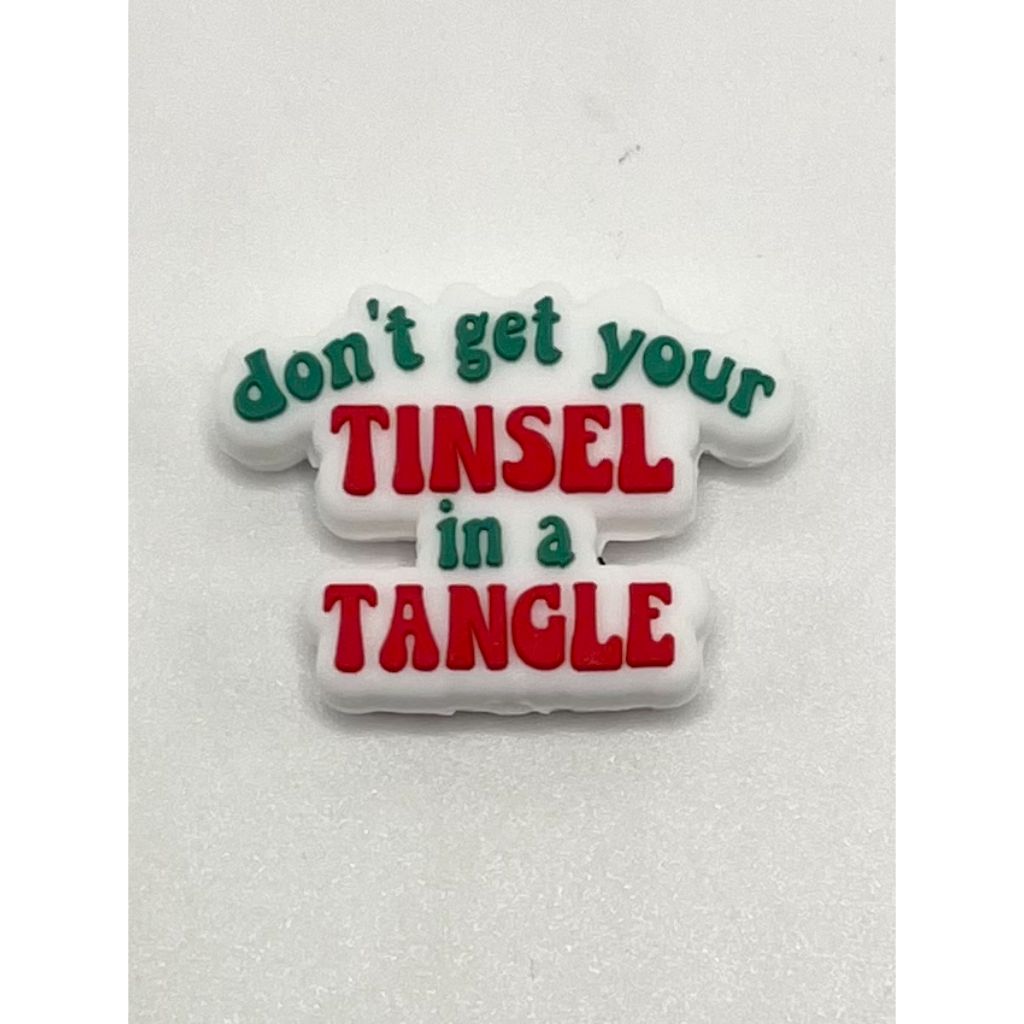 Don't Get Your Tinsel In A Tangle Christmas Silicone Focal Beads (ship out in around 4-6 Days after ordering)