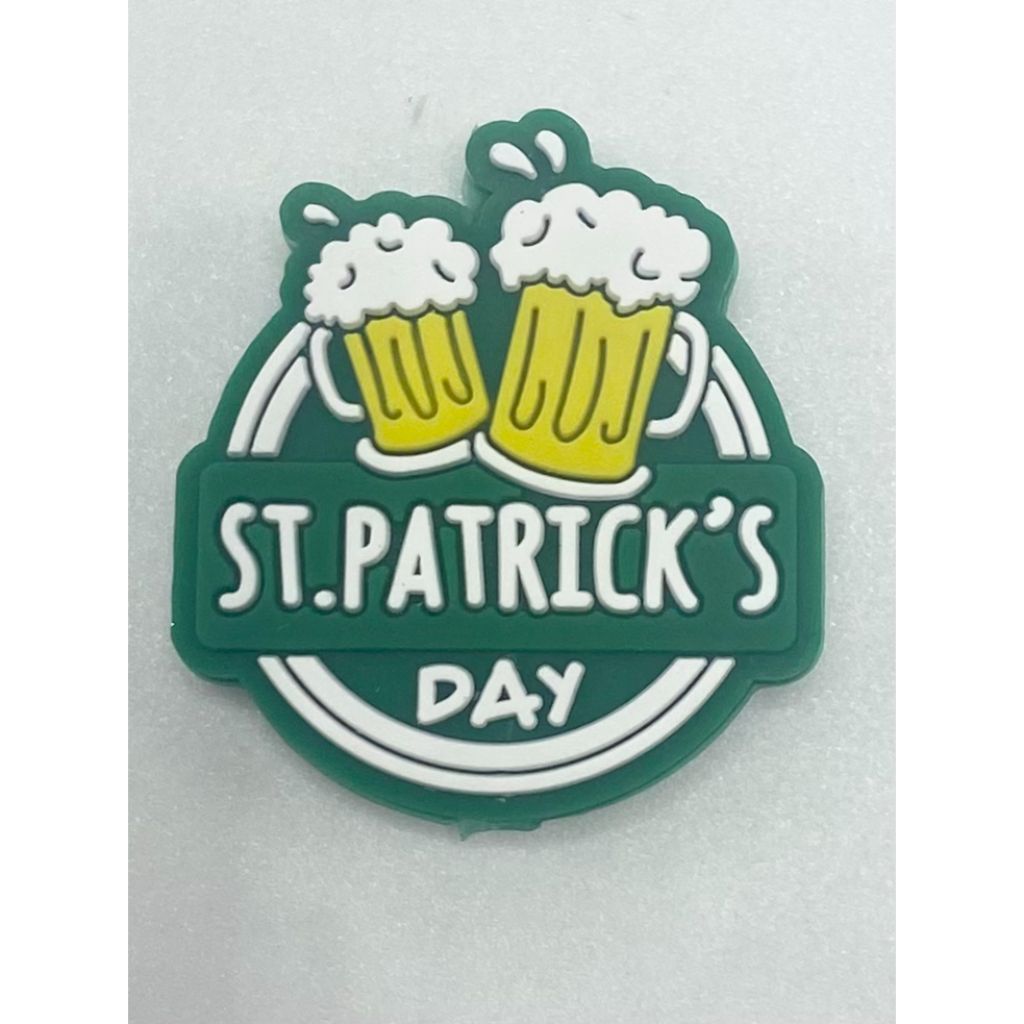 Cheers ST Patrick's Day Silicone Focal Beads