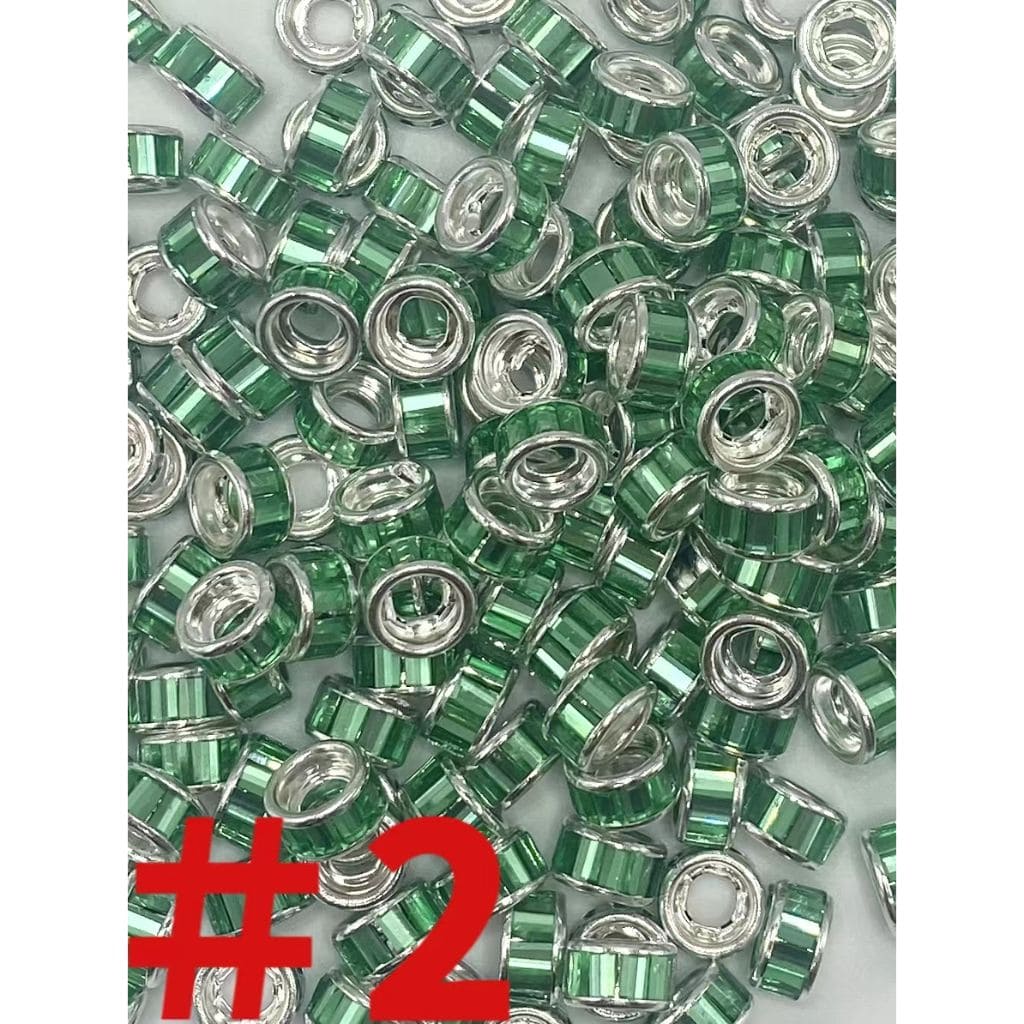 Spacers with Crystal Rhinestones, Round 10mm by 5mm