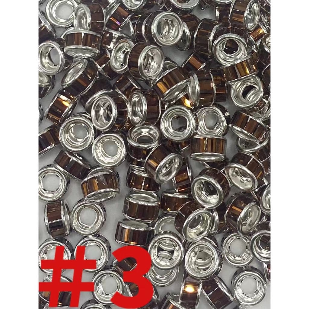 Spacers with Crystal Rhinestones, Round 10mm by 5mm