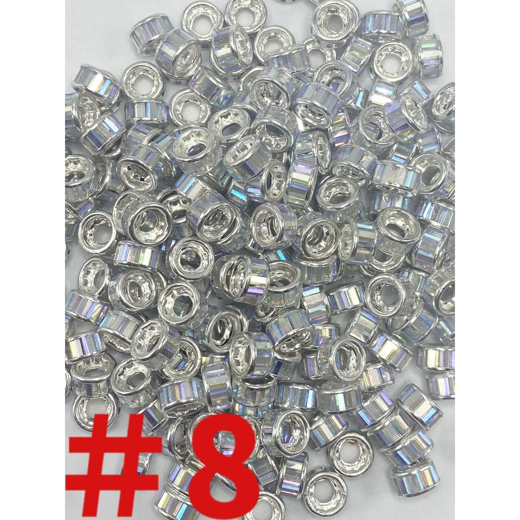 Spacers with Crystal Rhinestones, Round 10mm by 5mm