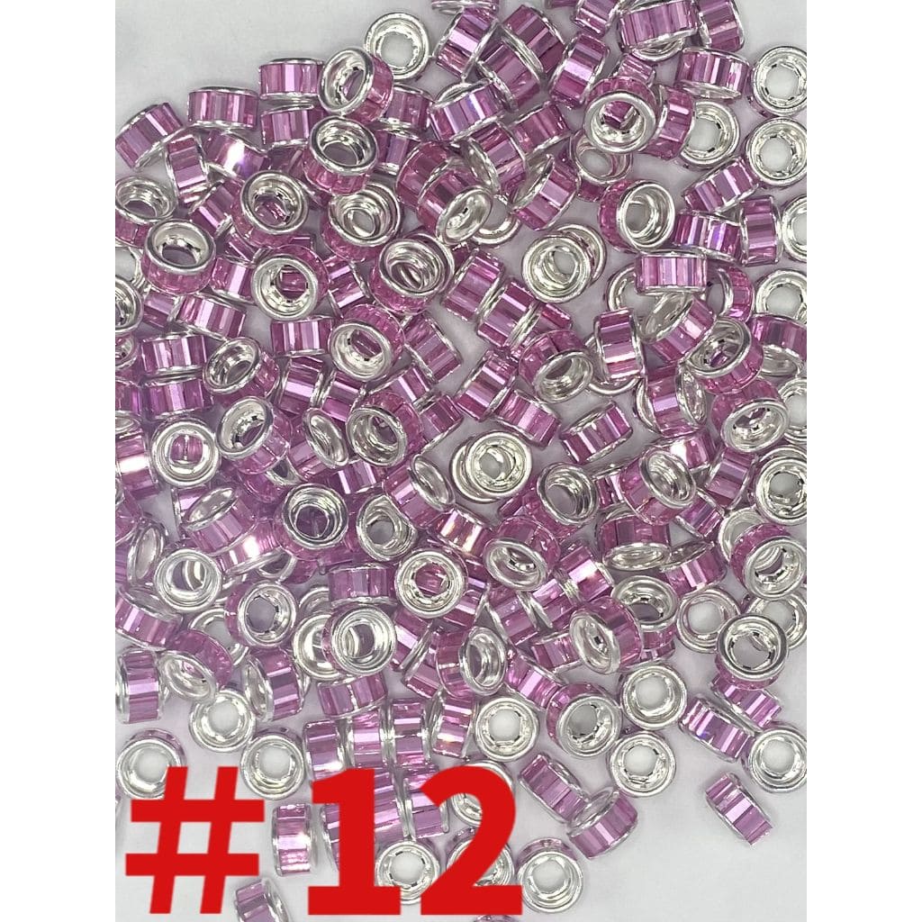 Spacers with Crystal Rhinestones, Round 10mm by 5mm