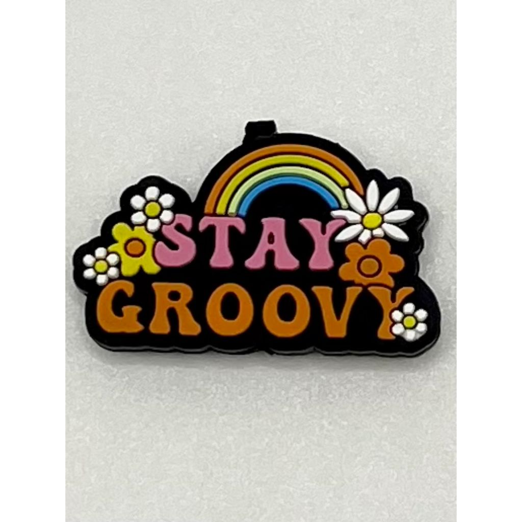 Rainbow with Stay Groovy Silicone Focal Beads