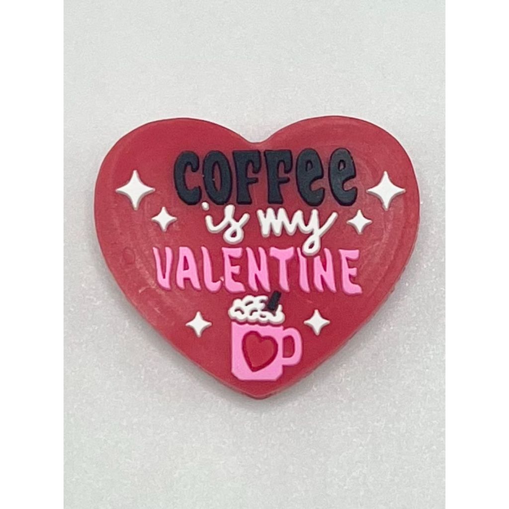 Valentine Is My Coffee Silicone Focal Beads