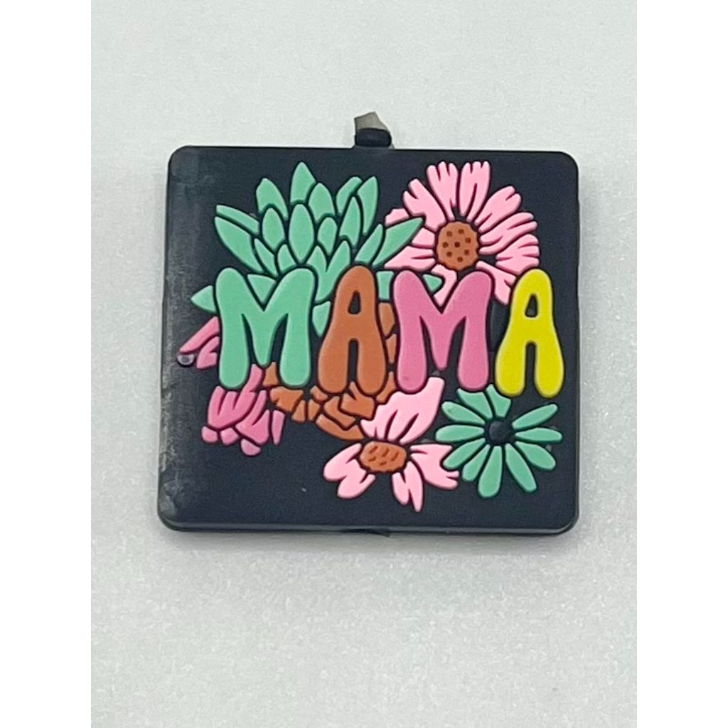 Flower with Mama Silicone Focal Beads