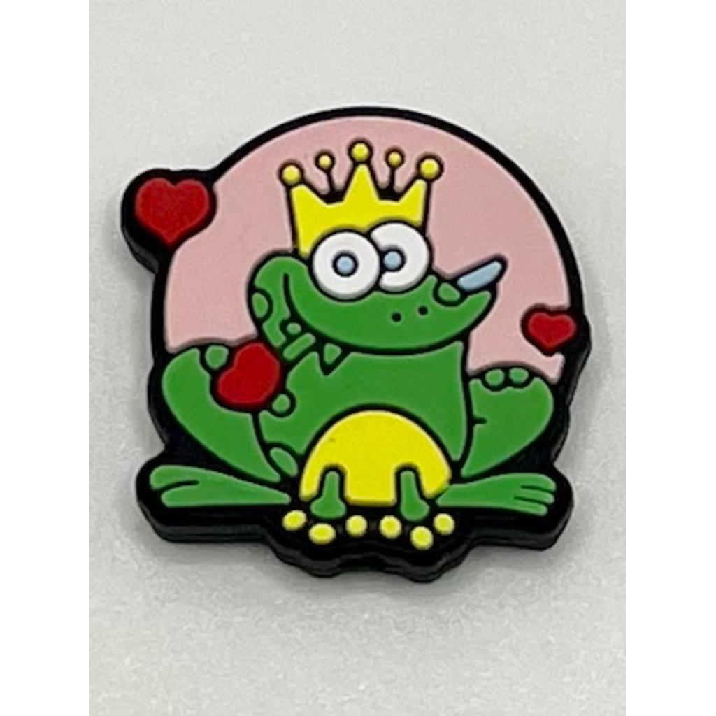 Crown & Red Heart with The Frog Prince Silicone Focal Beads
