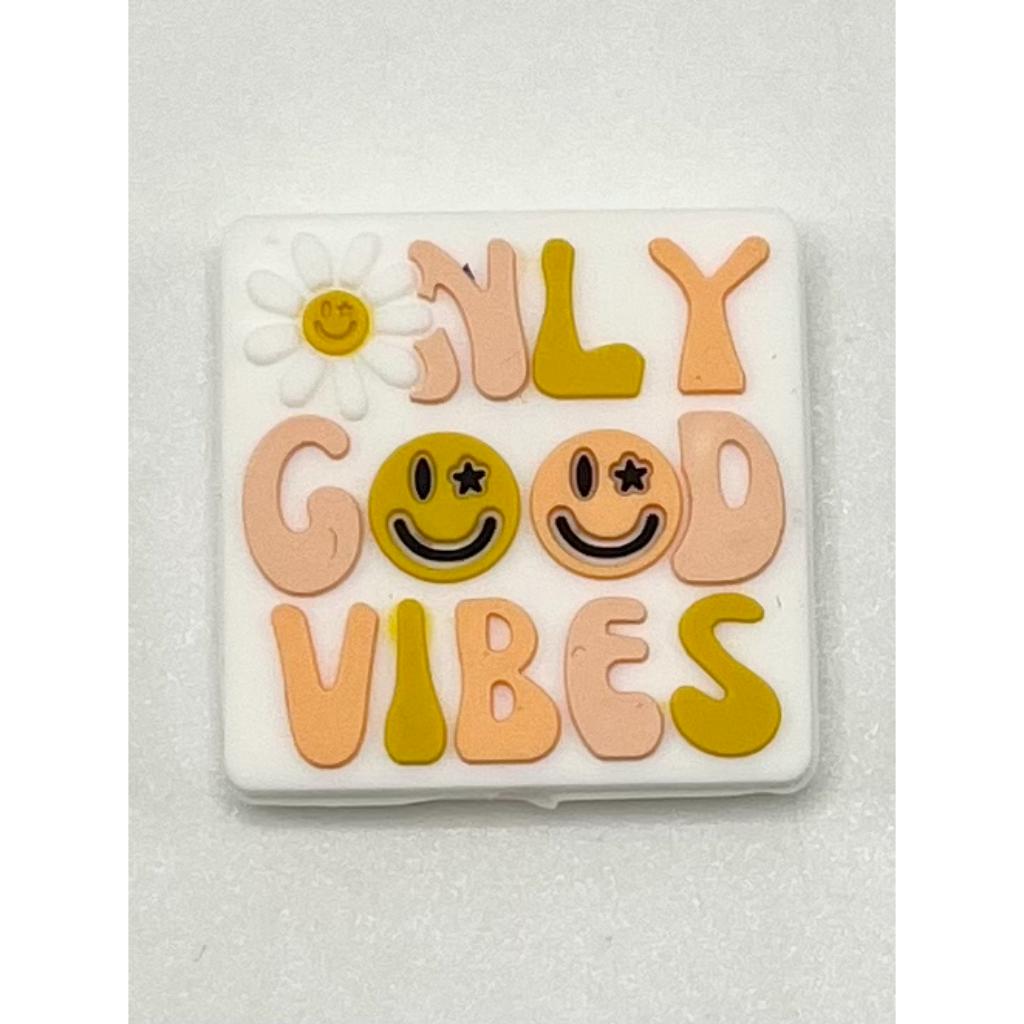 Good Vibes Only Silicone Focal Beads