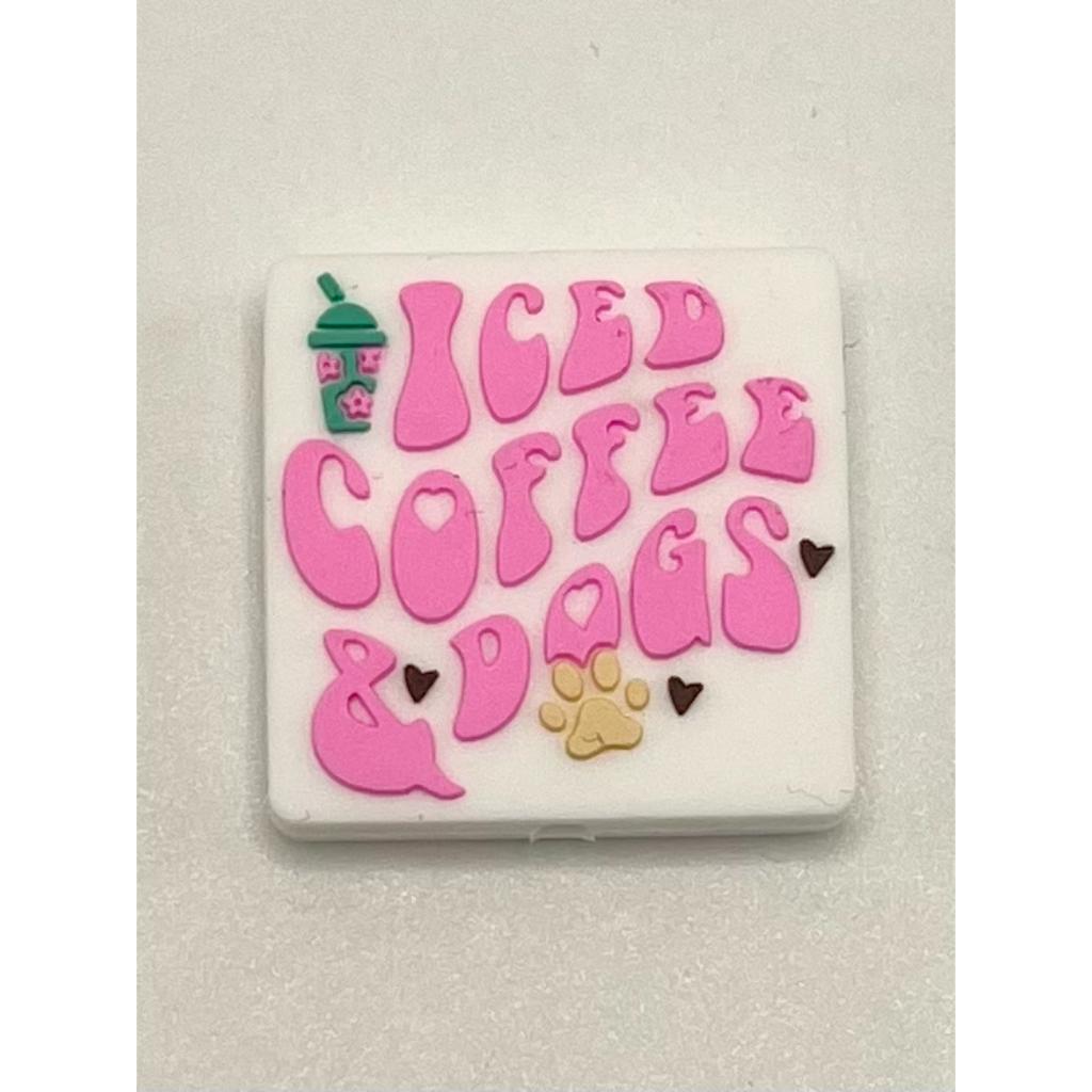 Coffee & Dogs Iced Silicone Focal Beads