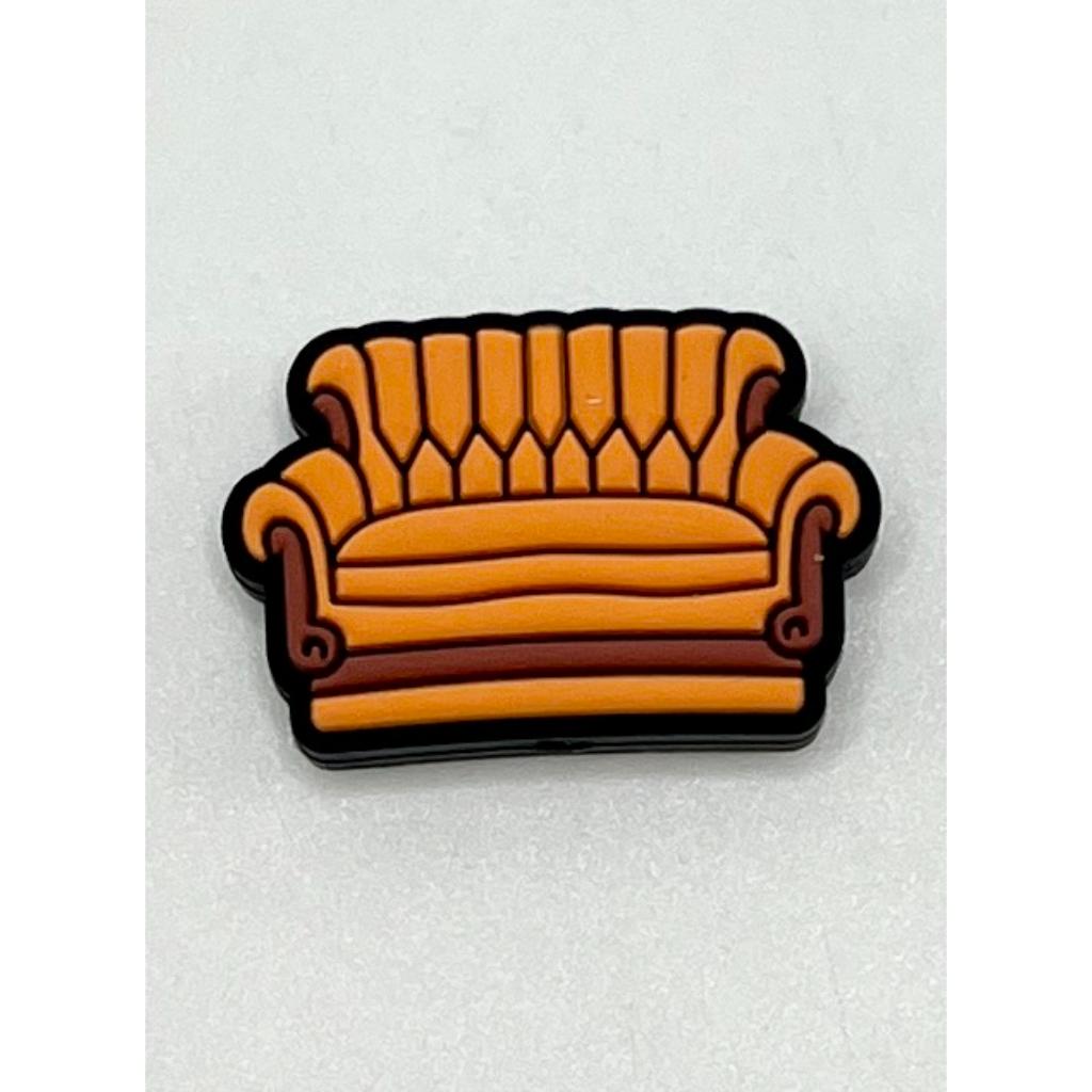 Brown Sofa Friends Silicone Focal Beads