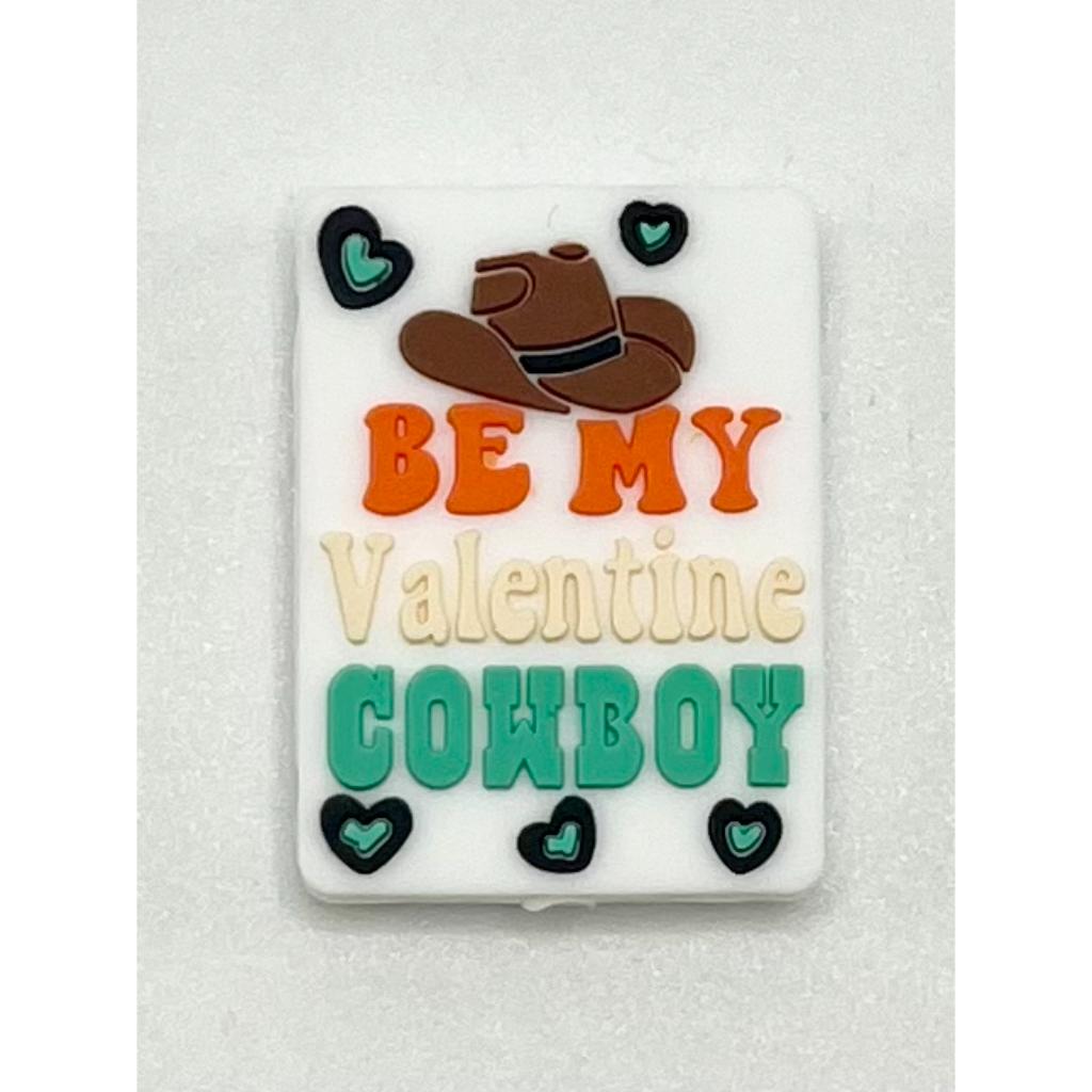 Valentine Cowboy Be My Silicone Focal Beads