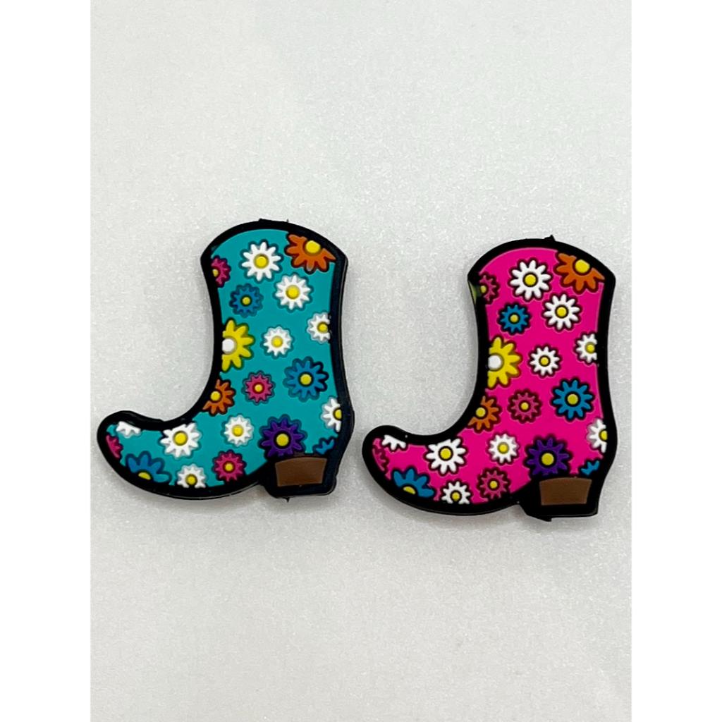 Flower with Boot Silicone Focal Beads