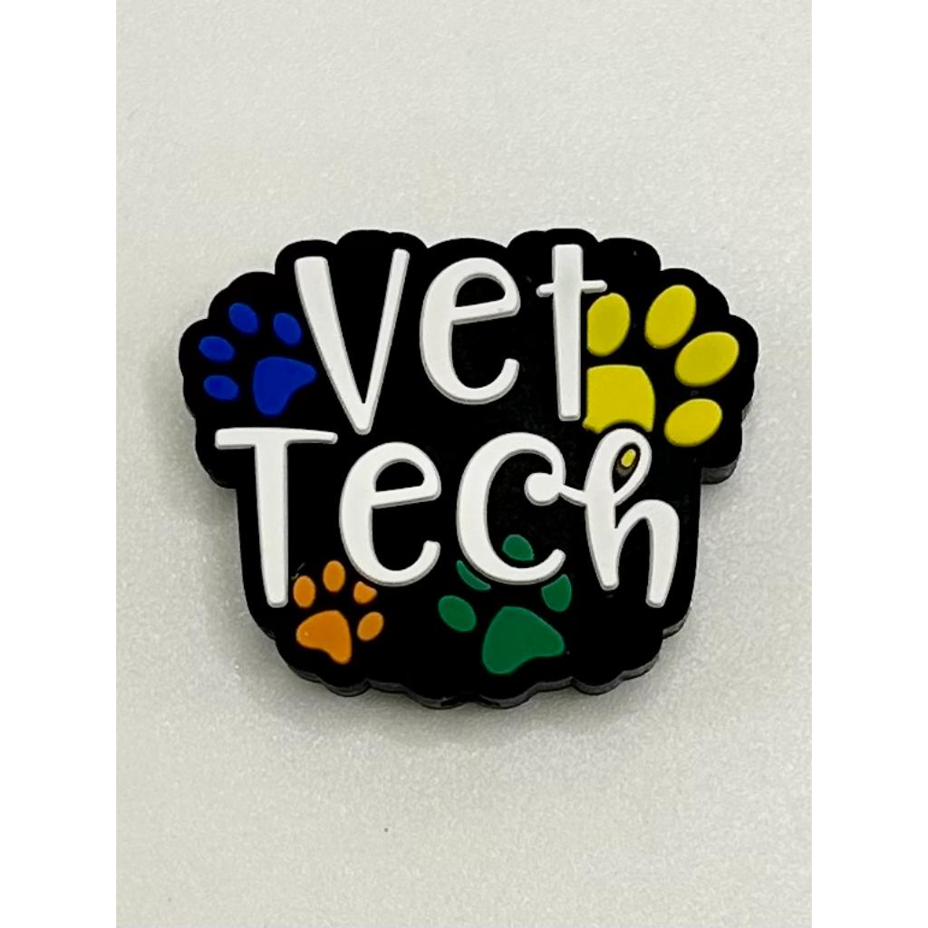 Cat Dog Paw Vet Tech Silicone Focal Beads