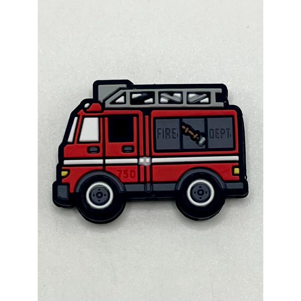 Fire Fighting Truck Fire Dept Silicone Focal Beads