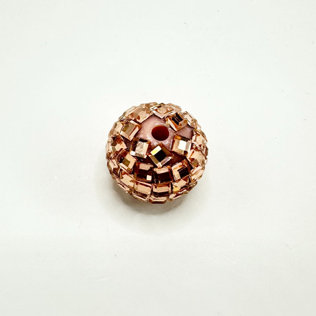 Sparkling Disco Ball Beads, 16mm Acrylic Beads with Crystal Rhinestones, Disco Ball Shape