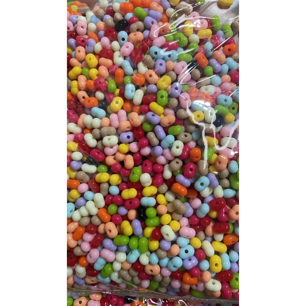 Mini Colorful Shiny Round Shape in Solid Colors Acrylic Waist Beads for Jewelry Making 4mm, 8mm Random Mix 4000 Beads Pack
