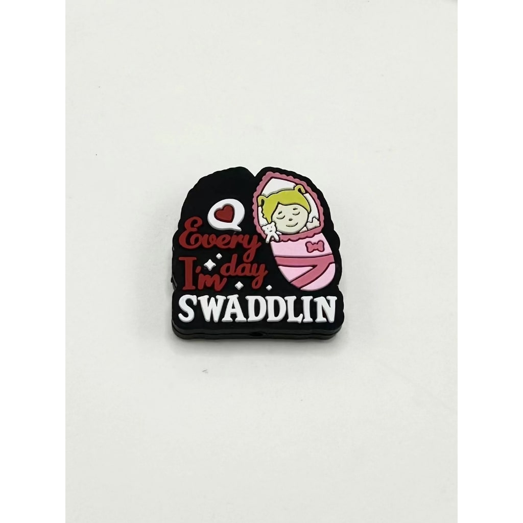 Cute Baby Every Day I'm Swaddlin Silicone Focal Beads