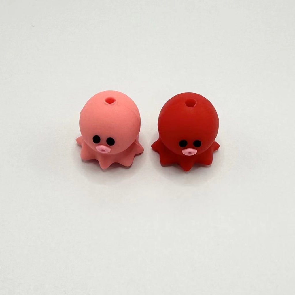 3D Octopus Little Cute Silicone Focal Beads