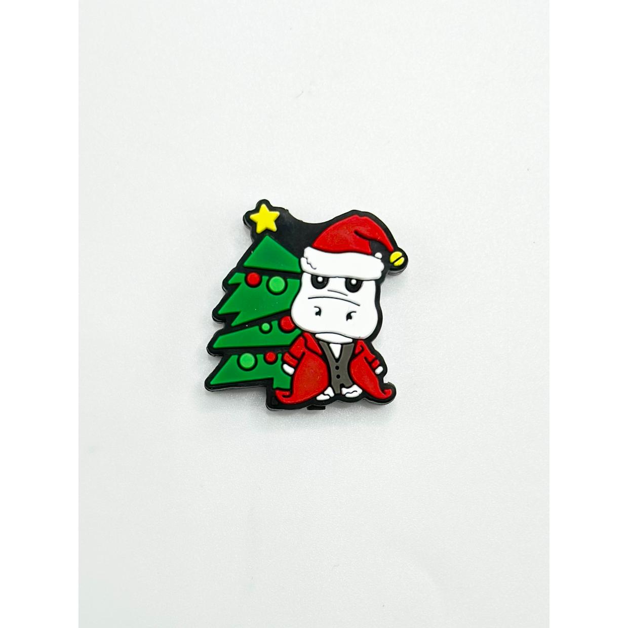 Hippo Style Christmas Tree And Cute Christmas Silicone Focal Beads