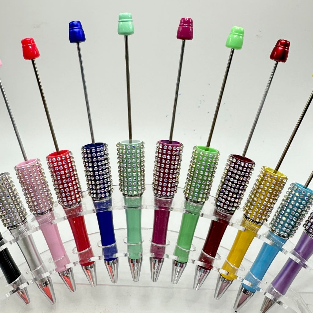 AB Color Rhinestones with Solid Color Beadable Pen, Random Mix