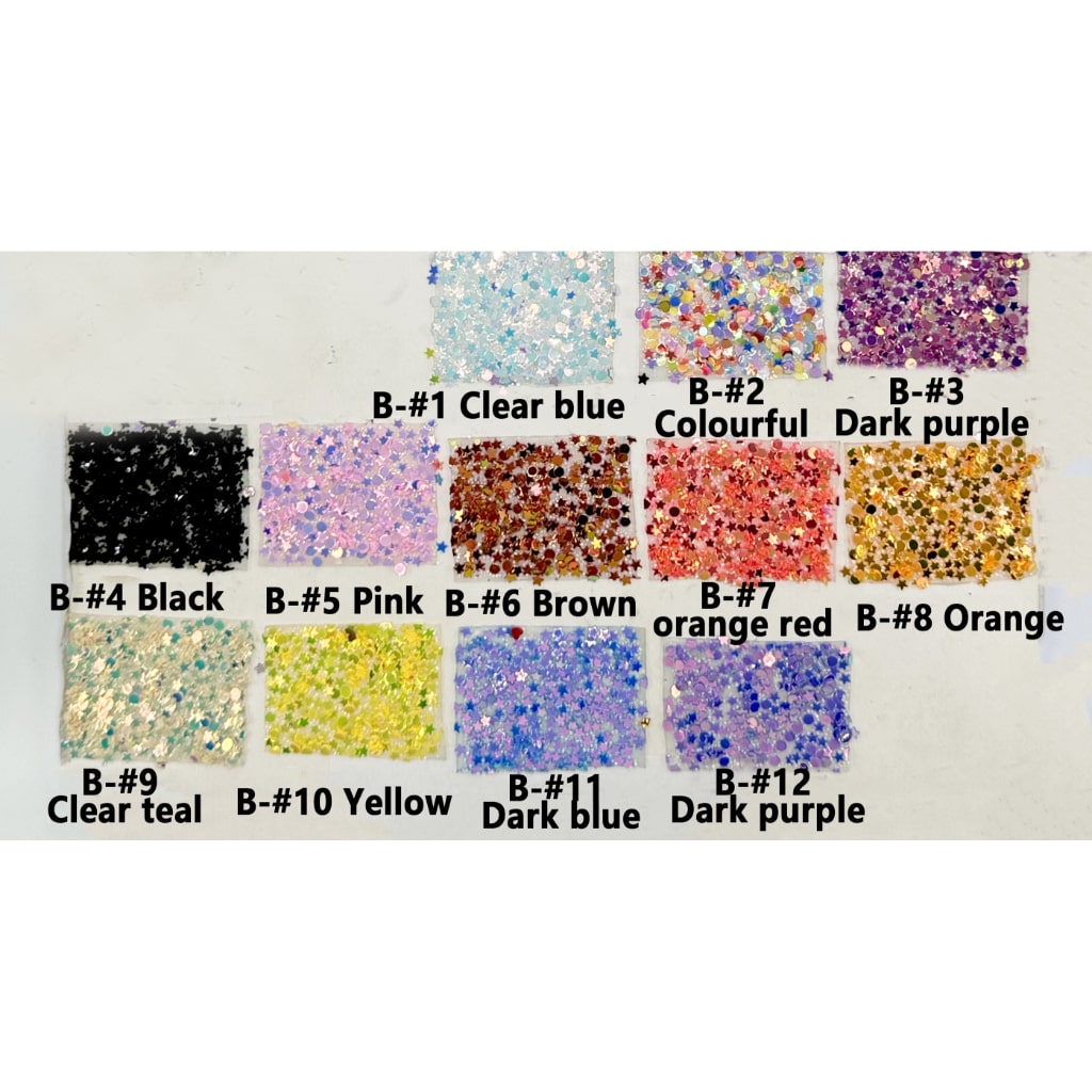 Star Round Shape Flakes for Pen, DIY Bling Bling Wraps Tapes Around 40*28MM, 78pcs in 1 Sheet, Please Read the Description