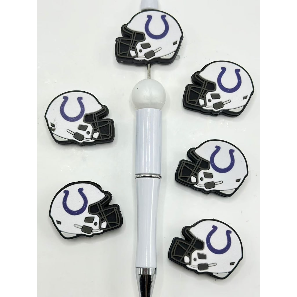 Football Team Indy Football Helmet Sports USA American Silicone Focal Beads Please Read the Description