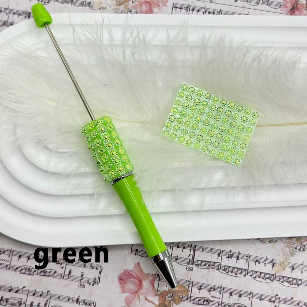 Wraps Tapes with DIY Bling Bling Colorful Rhinestones White Pearls for Pen, 78 Small Pieces in 1 Sheet, Please Read the Description